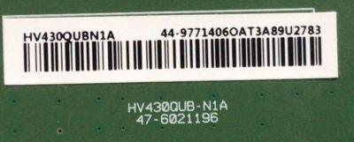 KIT DE TARJETAS PARA TV HISENSE / MAIN 232630 / RASG7.820.82552/ROH / 39632 / M18418902270N / M184189 / FUENTE 222684 / RSAG7.820.7748/ROH / HLL-4360WE / TJ084D18BE40V / T-CON 44-9771406O / 47-6021196 / JHD425S1U71\S0\FM\ROH / MODELO HU43A6100UWR - Imagen 2